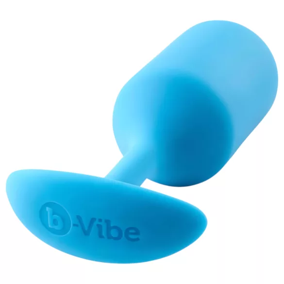 b-vibe - plug anal duplo com bolas 180g - azul