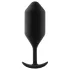 b-vibe - plug anal com bolas duplas - 257g - silicone preto