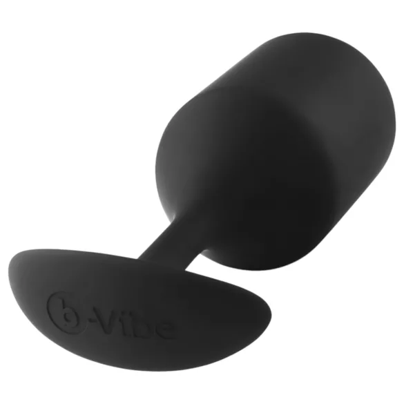 b-vibe - plug anal com bolas duplas - 257g - silicone preto