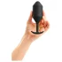 b-vibe - plug anal com bolas duplas - 257g - silicone preto