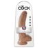 King Cock 9" Dildo (23 cm) com Testículos - Marrom