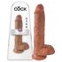 King Cock 10" Grande Dildo (25 cm) - Marrom