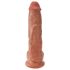 King Cock 10" Grande Dildo (25 cm) - Marrom