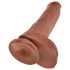 King Cock 10" Grande Dildo (25 cm) - Marrom