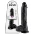 Dildo Realístico King Cock 25 cm - Preto