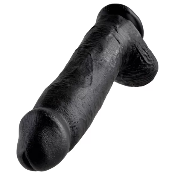 King Cock - dildo realístico com escroto - 30 cm - preto