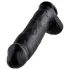 King Cock - dildo realístico com escroto - 30 cm - preto