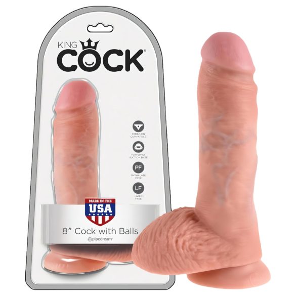 Dildo King Cock 20 cm - natural