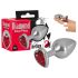 You2Toys - Diamond: Plug anal alumínio, 85g (prata-vermelho)