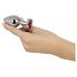 You2Toys - Diamond: Plug anal alumínio, 85g (prata-vermelho)