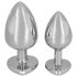 You2Toys - Diamond: Plug anal alumínio, 85g (prata-vermelho)