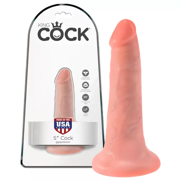 King Cock - dildo realístico 13 cm - cor pele