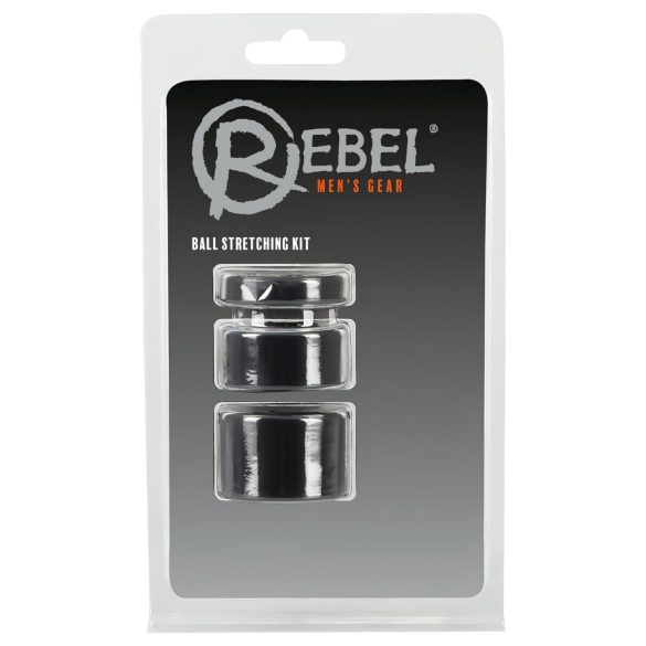 Conjunto Rebel Ball - Anel Peniano e Estimulador - (preto)