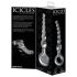 Icicles Nº 67 - Dildo de Vidro com Esferas (Transparente)