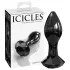 Icicles No. 78 - plug anal de vidro curvo - preto