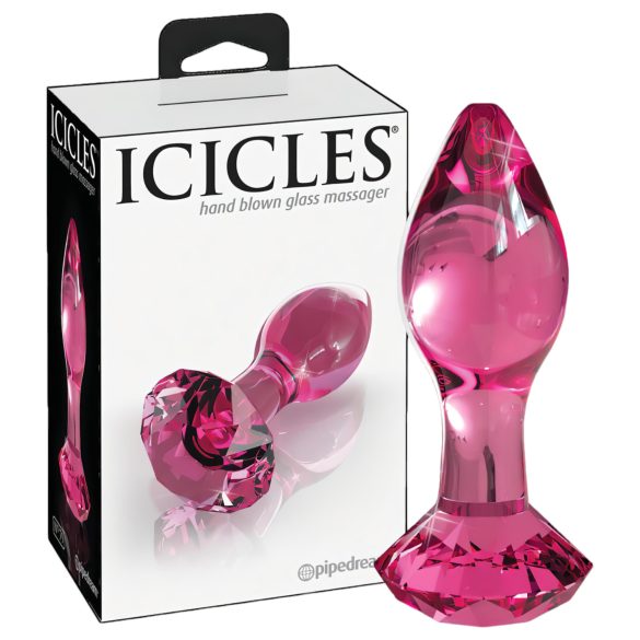Icicles Nº 79 - Plug Anal de Vidro Cônico (Rosa)