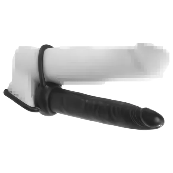 analfantasy - dildo anal duplo com cinta - silicone preto