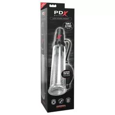   PDX Elite - 2 em 1 - bomba de pénis e masturbador em um só (transparente)