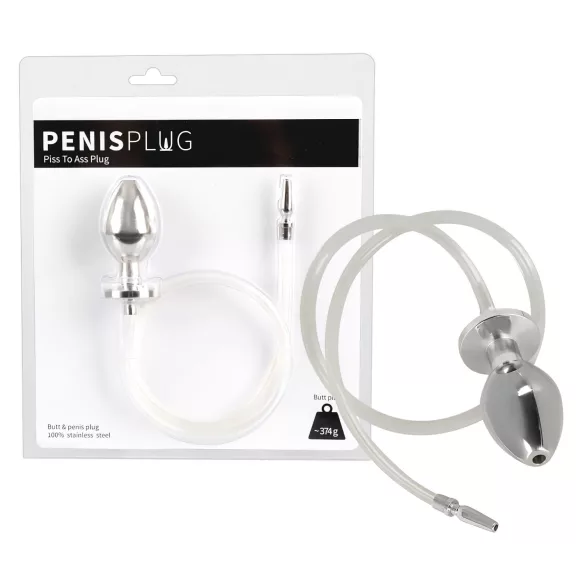 Piss to Ass Plug - plug anal oco com dilatador de uretra