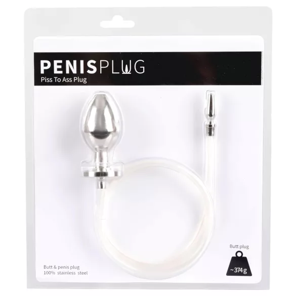 Piss to Ass Plug - plug anal oco com dilatador de uretra