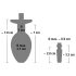 Plug P2A - plugue anal oco com dilatador uretral