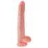 King Cock - dildo realístico com escroto - 35cm - cor natural