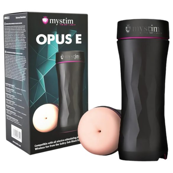 Mystim Opus E Anus - Masturbador Elétrico Preto-Natural
