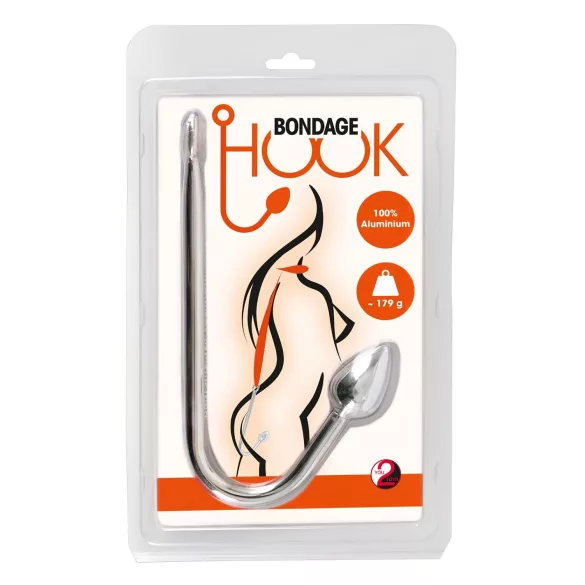 You2Toys - gancho anal alumínio - prata 179g