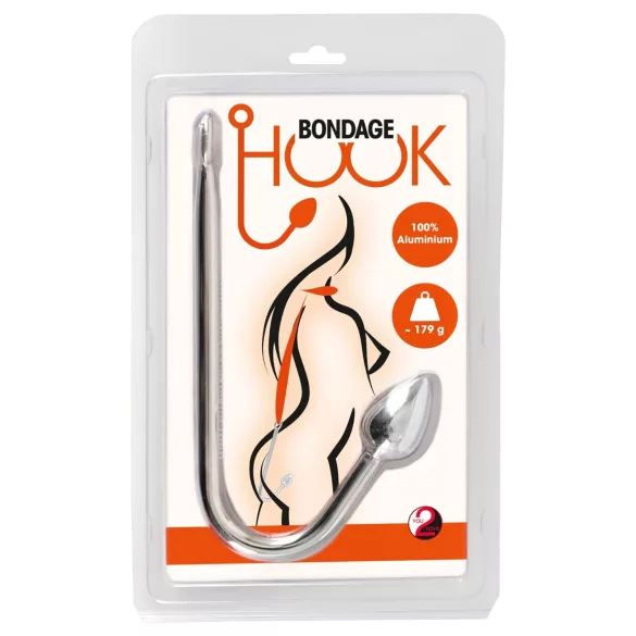 You2Toys - gancho anal alumínio - prata 179g