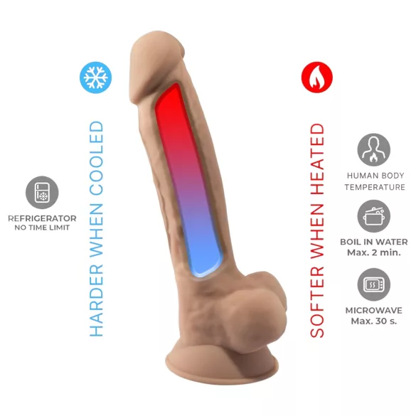Silexd 7 - dildo com ventosa - 17,5cm - cor natural