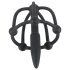 Plug Peniano - Gaiola de Silicone com Cone (Preto)