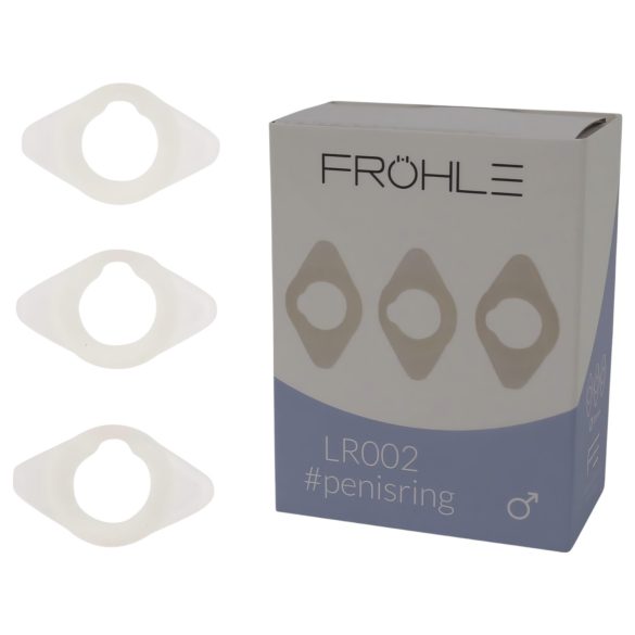 Fröhle LR002 (2,1cm) - Conjunto de Anéis Penianos Médicos (3 peças)
