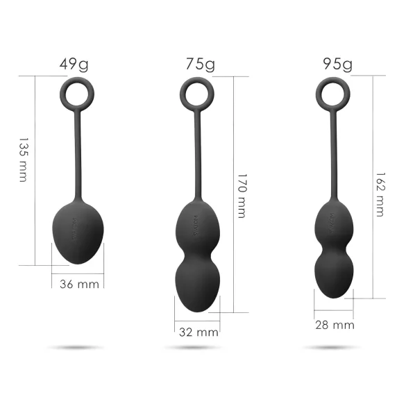 Svakom Nova - kit bolas de pompoarismo 3 peças - silicone vermelho