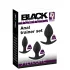 Black Velvets - plug anal silicone kit 3 peças - preto