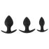 Conjunto de Plugs Anais Black Velvet em Silicone (3 pcs) - Preto