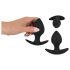 Conjunto de Plugs Anais Black Velvet em Silicone (3 pcs) - Preto