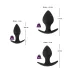 Black Velvets - plug anal silicone kit 3 peças - preto