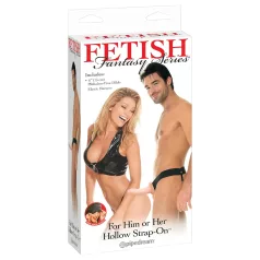   Fetish Strap-On - cintaralho oco com dildo 15cm - cor natural