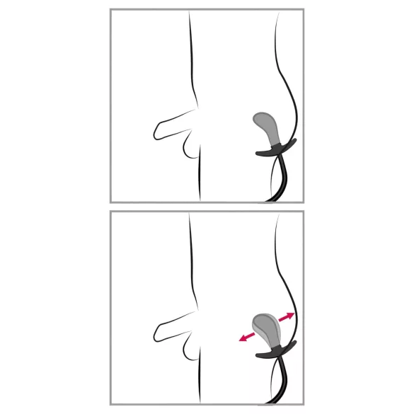 You2Toys - plug anal inflável com bolas - silicone preto