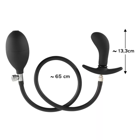 You2Toys - plug anal inflável - silicone preto