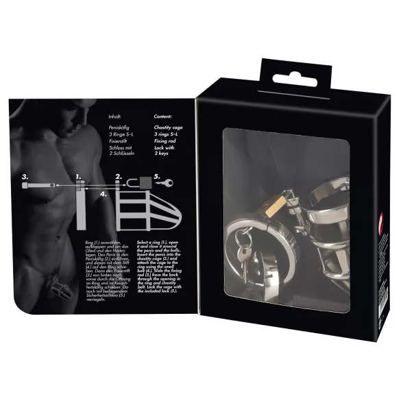 You2Toys - Gaiola de castidade peniana - metal, com cadeado