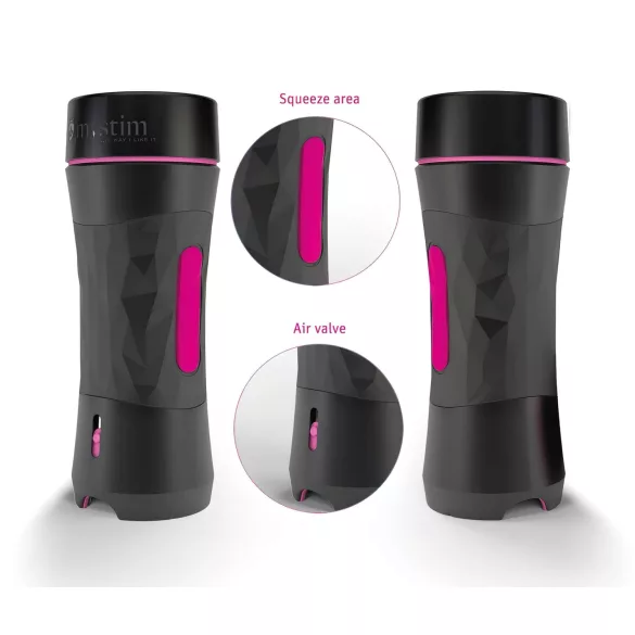 mystim OPUS Mica - masturbador vagina realista - cor natural/preto