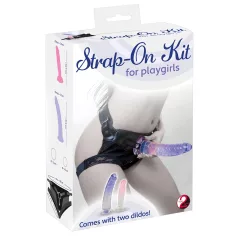   You2Toys - strap-on com dildo duplo - conjunto de dildos ajustável