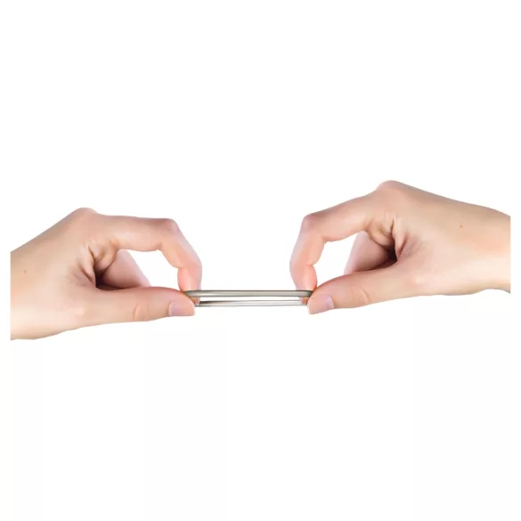 You2Toys - anel peniano silicone metálico - kit 3 peças