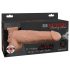Fetiche Strap-On 9 - Dildo Oco com Jato (Natural), Ajustável