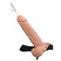 Fetiche Strap-On 9 - Dildo Oco com Jato (Natural), Ajustável