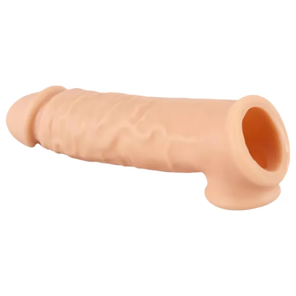 Realistixxx - capa peniana com anel para escroto - 16cm - cor natural
