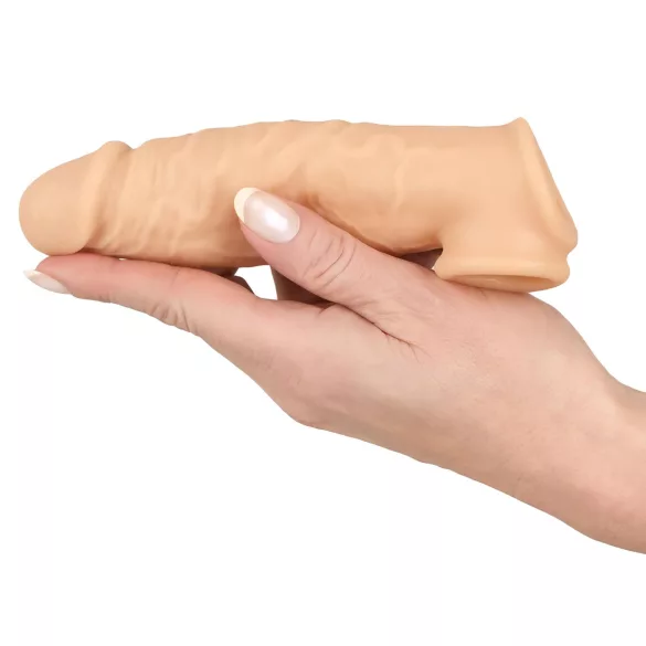 Realistixxx - capa peniana com anel para escroto - 16cm - cor natural