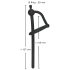 Plug Peniano - Dilatador de Silicone para Uretra e Anel Peniano (0,6mm) - Preto