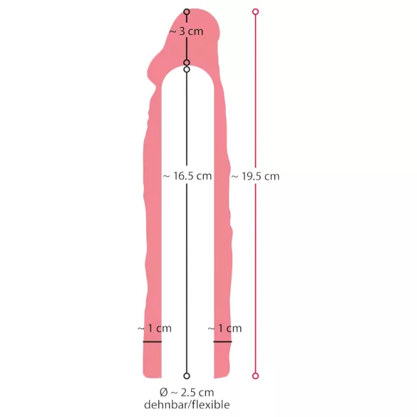 Nature Skin - capa peniana prolongadora e engrossadora 19,5cm